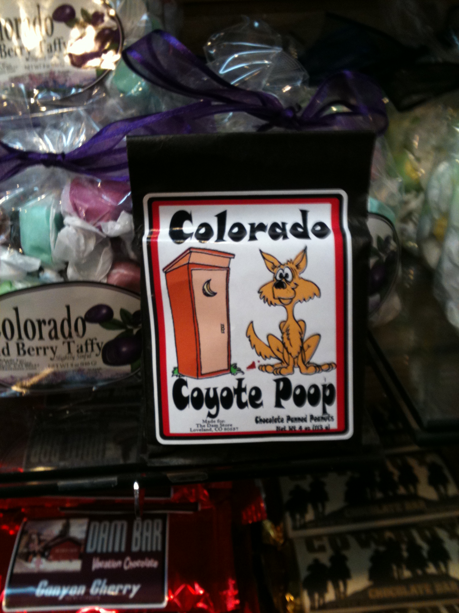 Photo of package of Colorado Coyote Poop candy