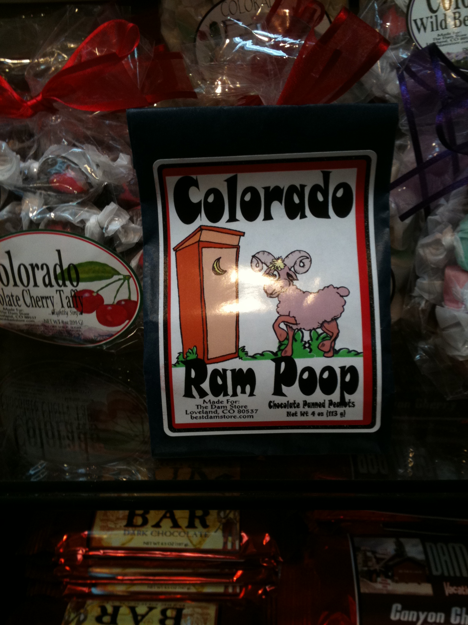 Photo of package of Colorado Ram Poop candy