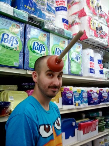 Tim Using Mini Plunger