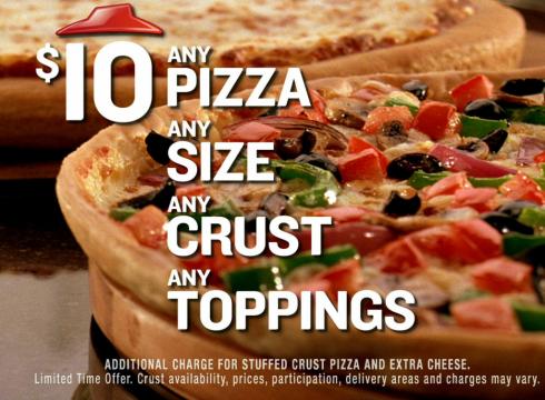 Pizza Hut Any Pizza, Any Toppings